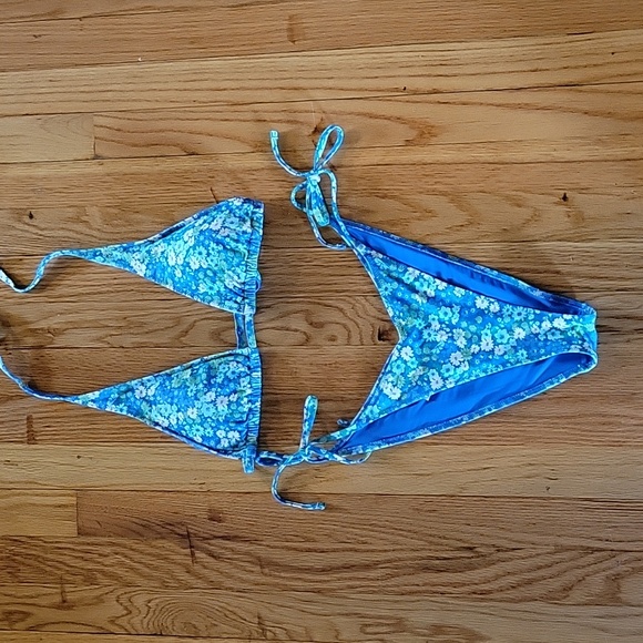 aerie Other - Aerie blue floral bikini